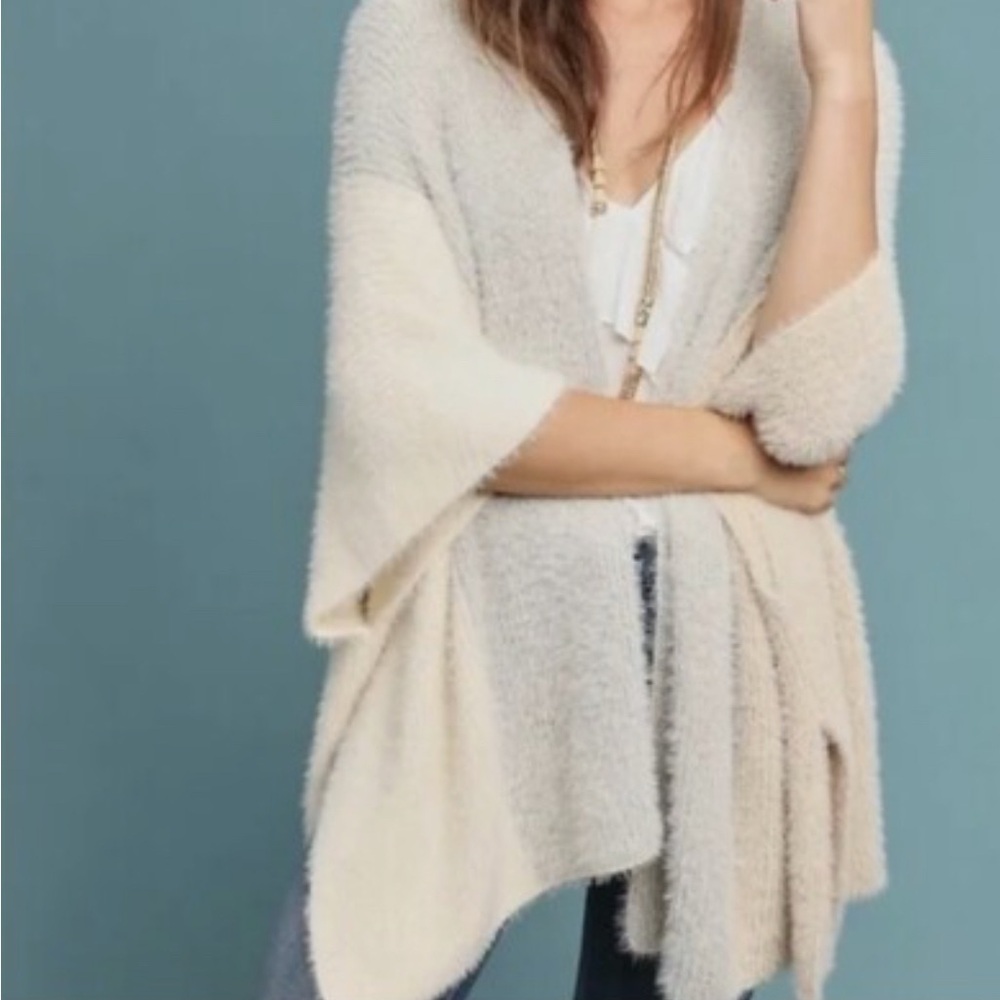 Anthropologie Saturday/Sunday Cozy Knit Wrap Poncho O/S EUC
